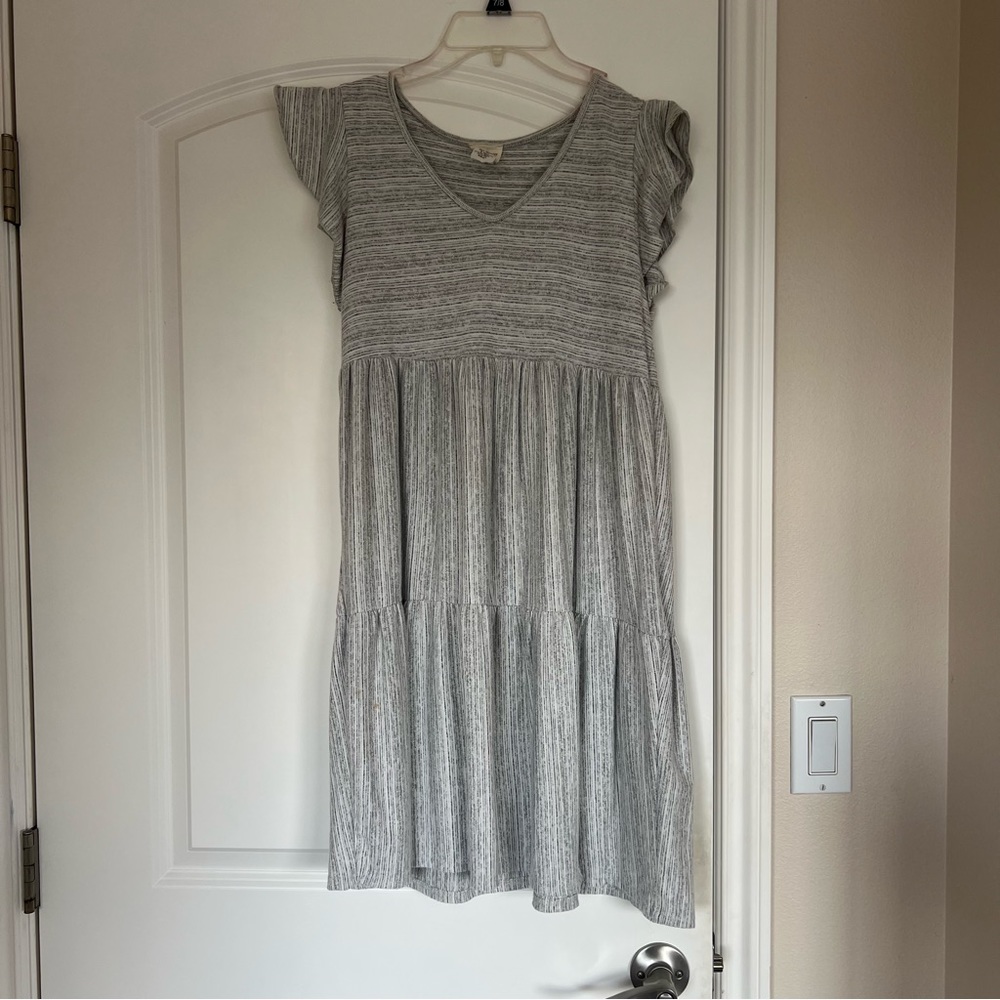 Short Sleeve Tiered Dress